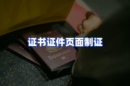 证书证件页面制证